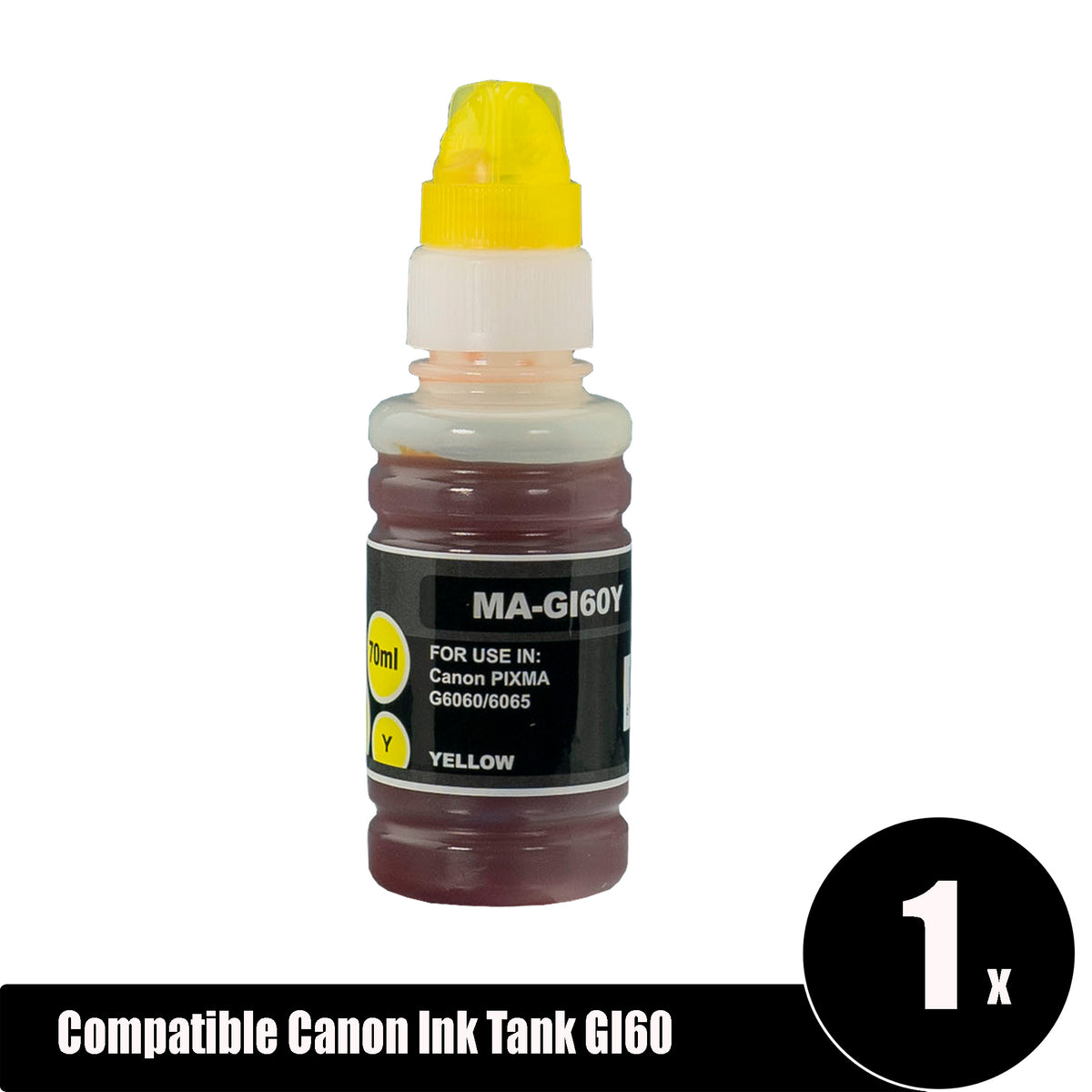 Compatible Canon GI60 Yellow Ink Tank