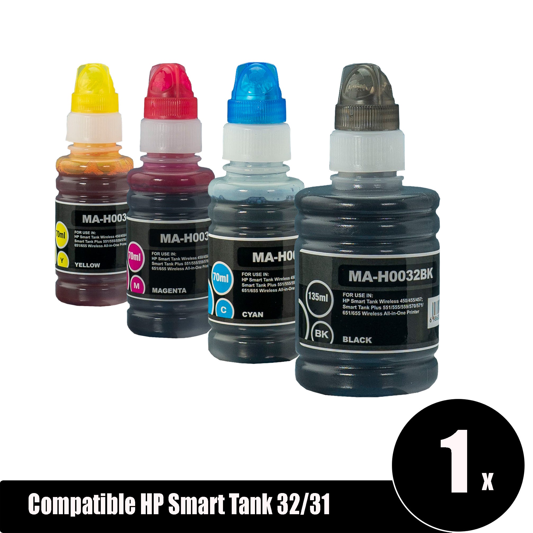 Compatible HP 31/31 Smart Tank Ink (BK+C+M+Y)