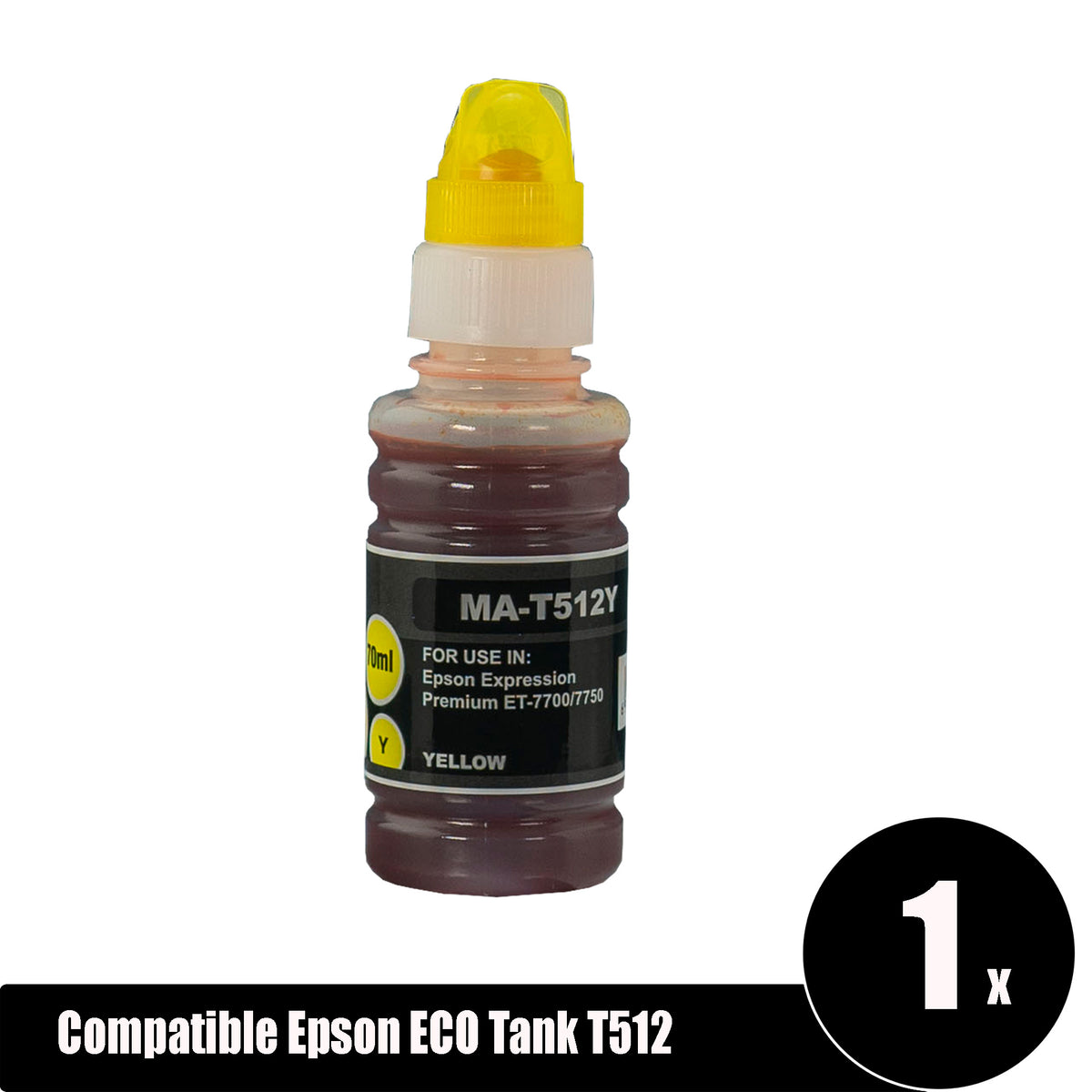 Compatible Epson ECO Tank T512 Yellow Ink