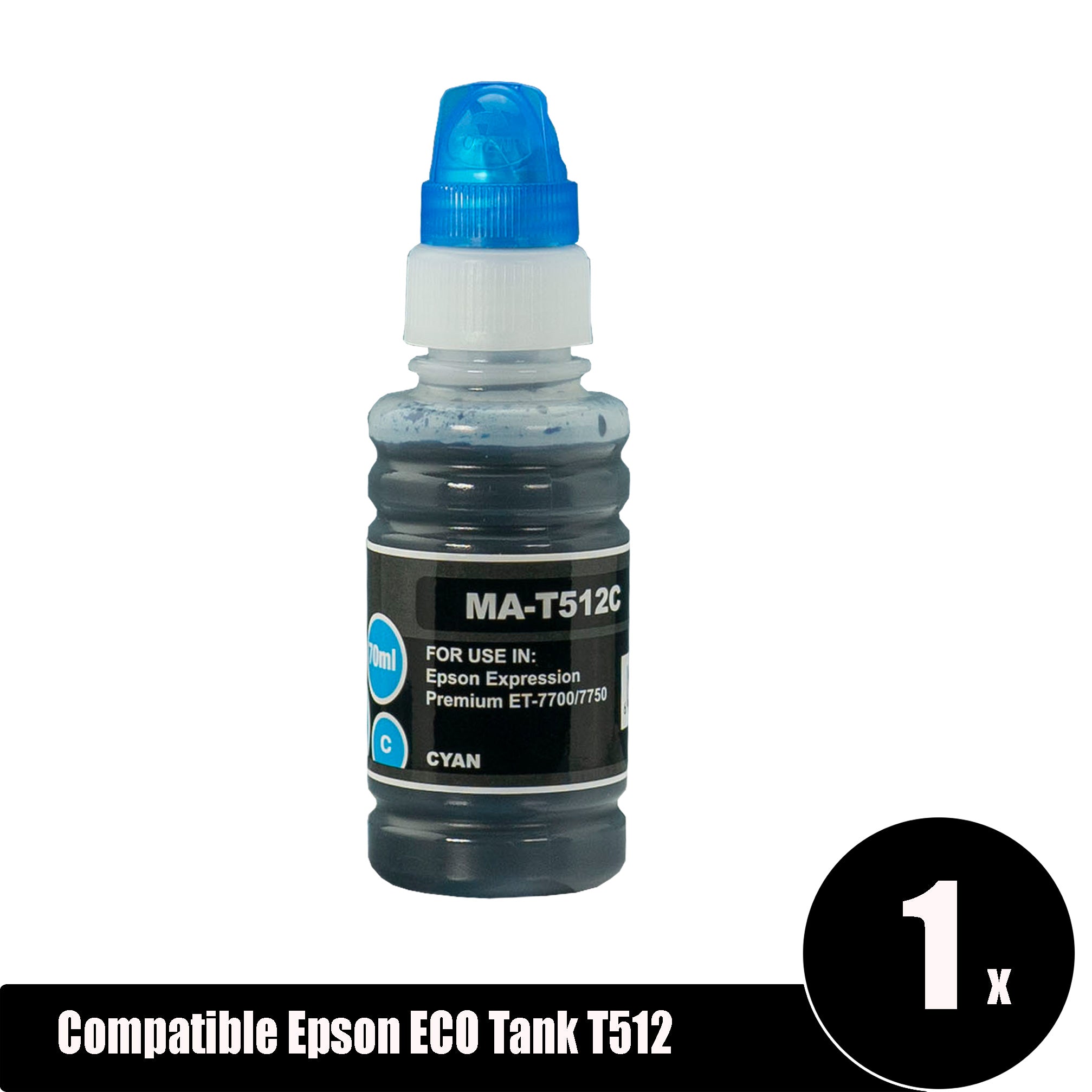 Compatible Epson ECO Tank T512 Cyan Ink