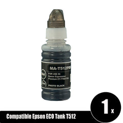 Compatible Epson ECO Tank T512 Photo Black Ink