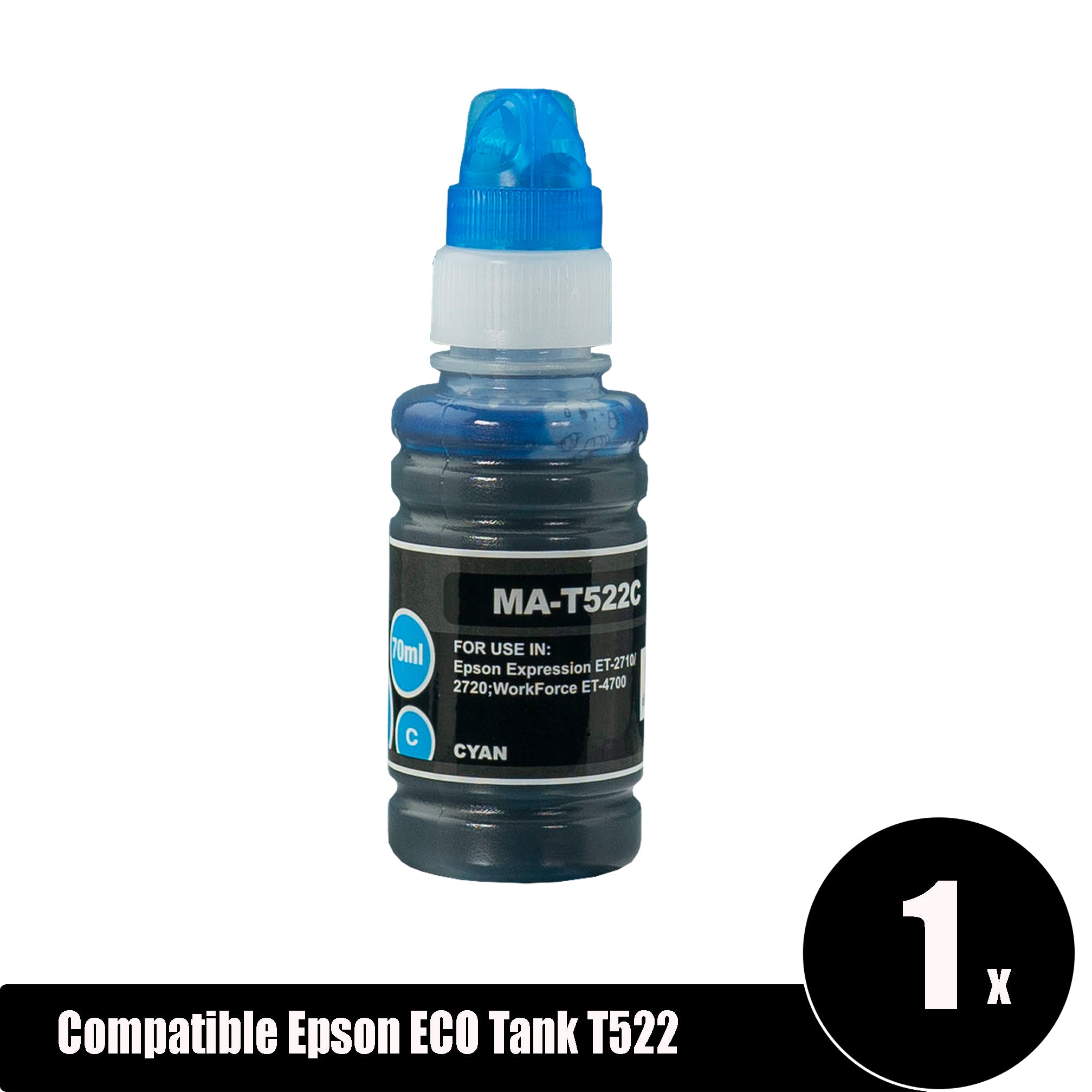Compatible Epson ECO Tank T522 Cyan Ink