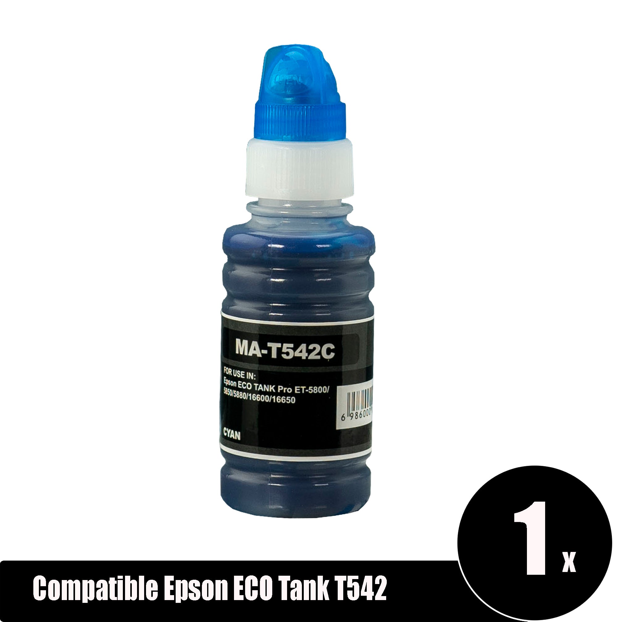 Compatible Epson ECO Tank T542 Cyan Ink