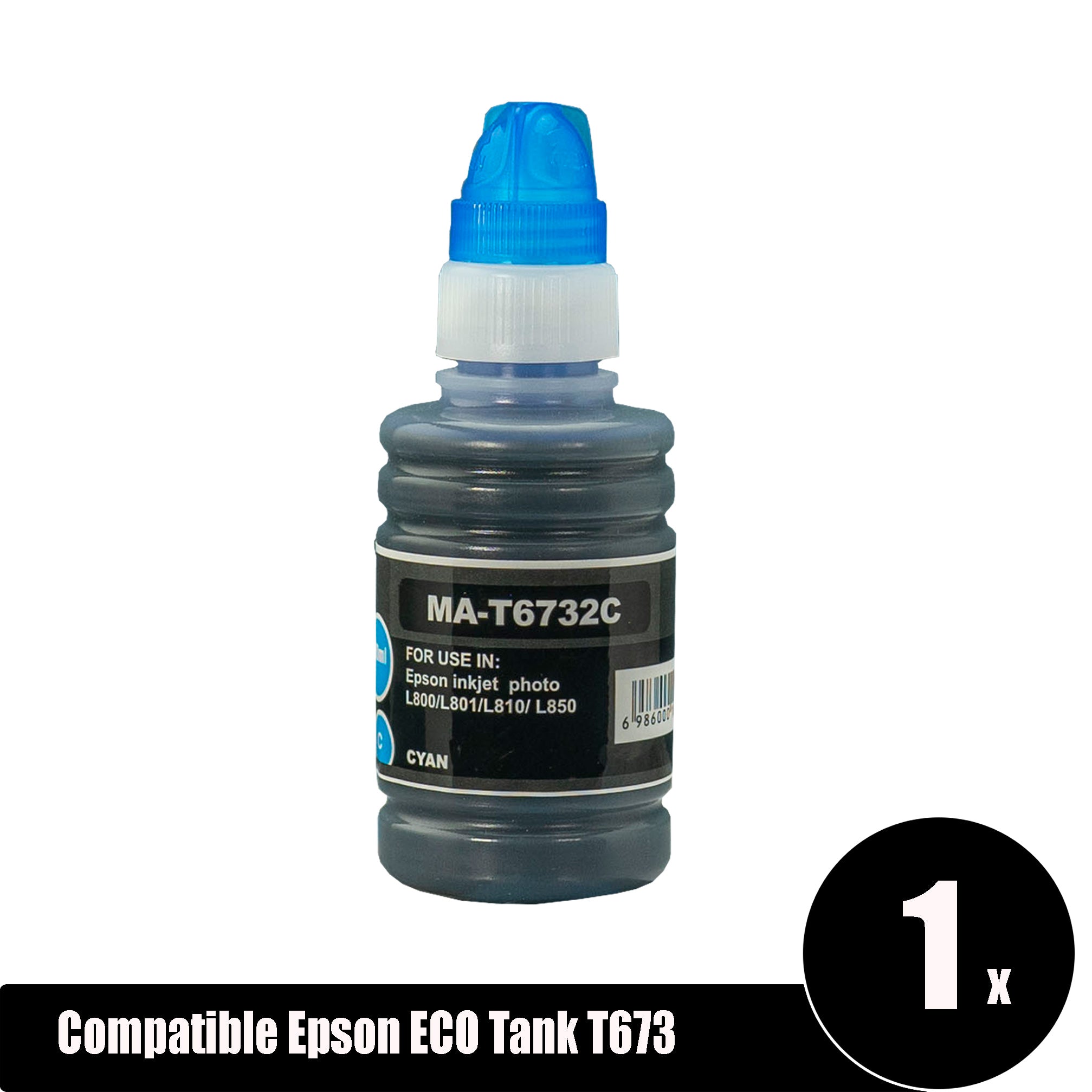 Compatible Epson ECO Tank T673 Cyan Ink
