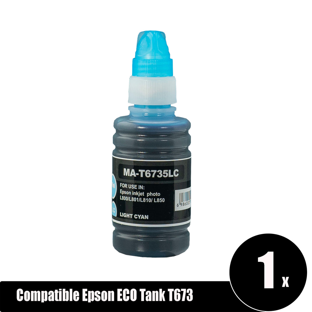 Compatible Epson ECO Tank T673 Light Cyan Ink