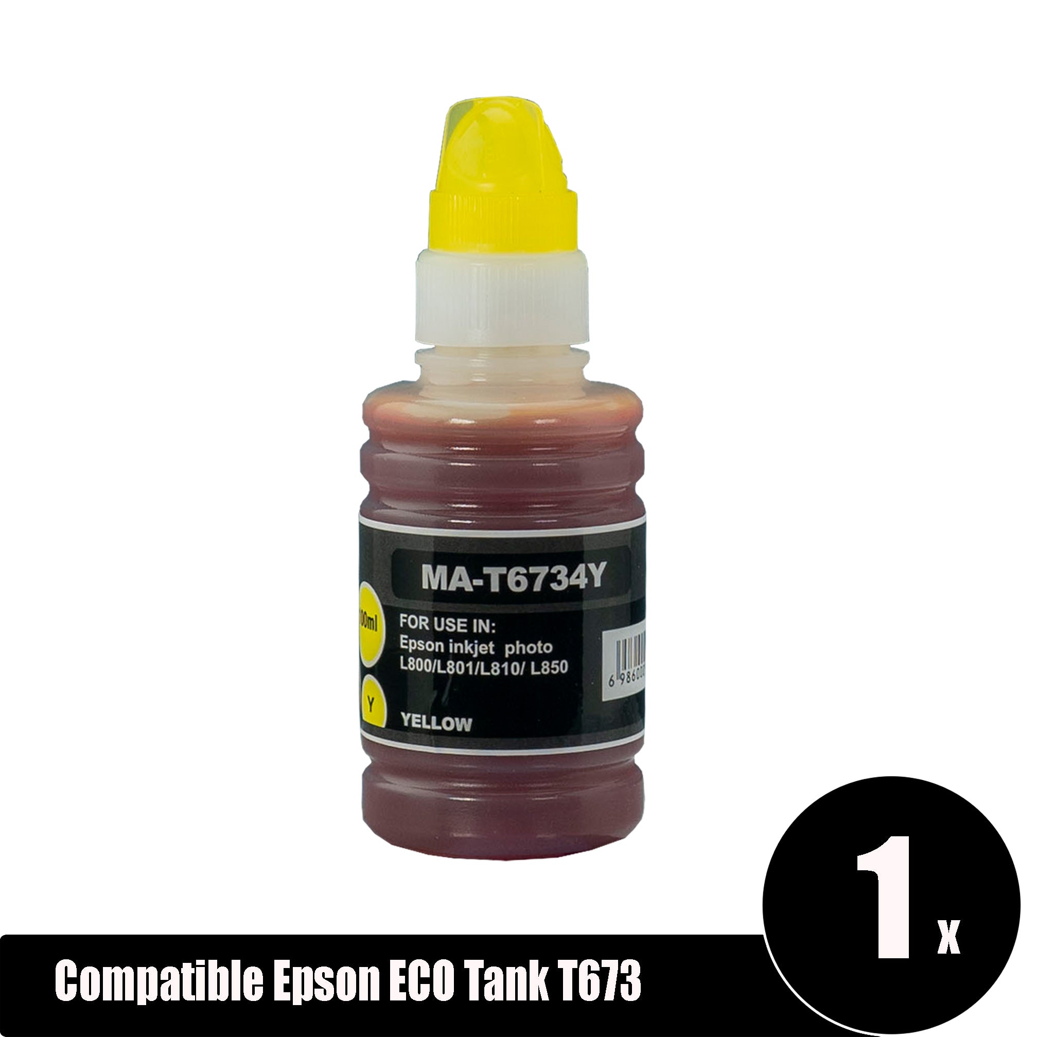 Compatible Epson ECO Tank T673 Yellow Ink