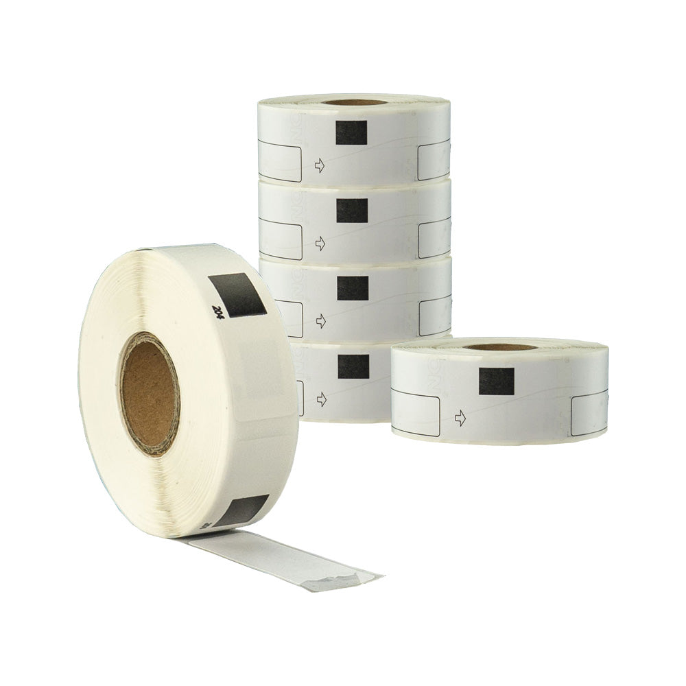6x Compatible Brother DK-11204 Multi-Purpose Address White Refill labels 17mm x 54mm 400 Labels/Roll