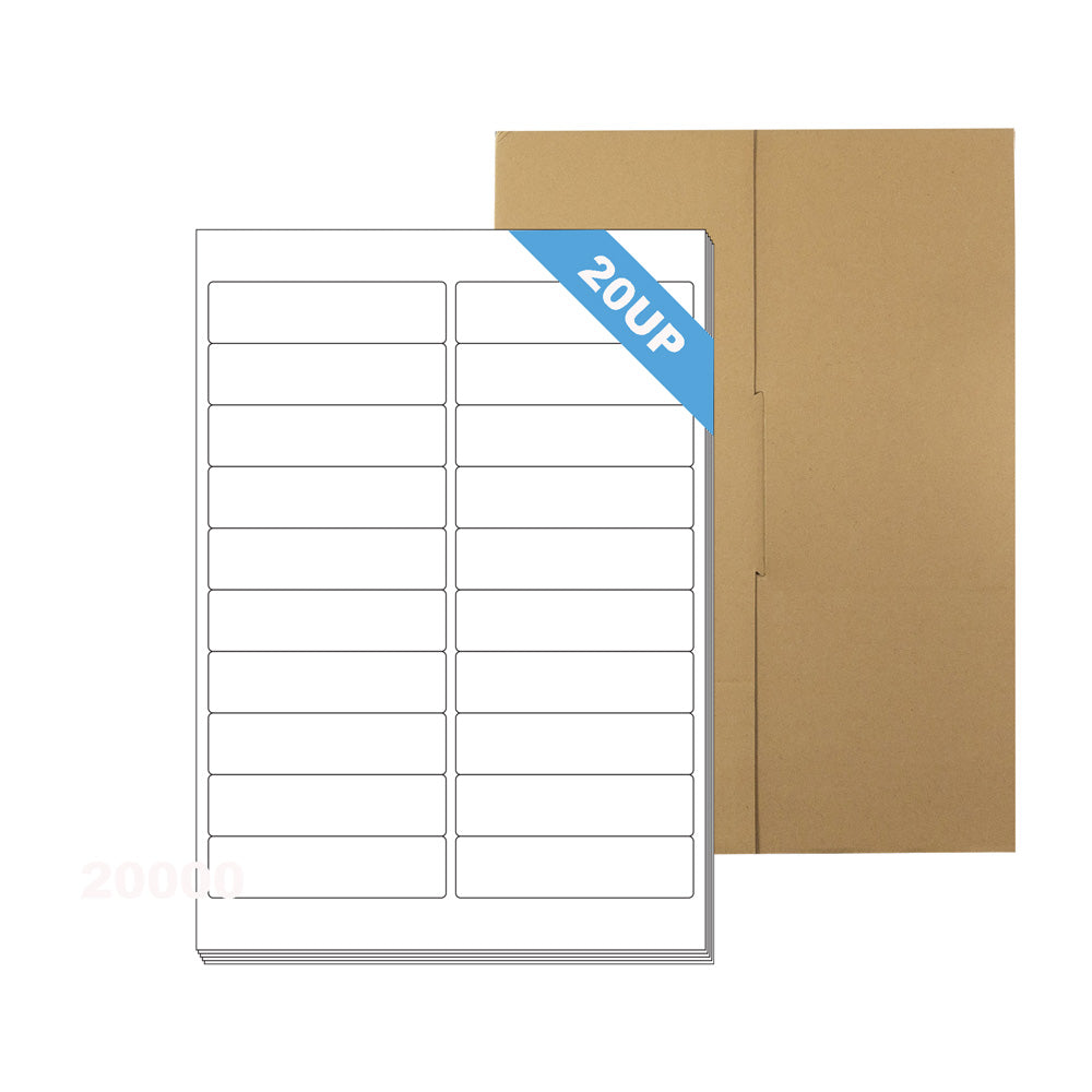 A4 Format Rectangle Labels 98 x 25.4mm 20 Labels Per Sheet-1000 Sheets