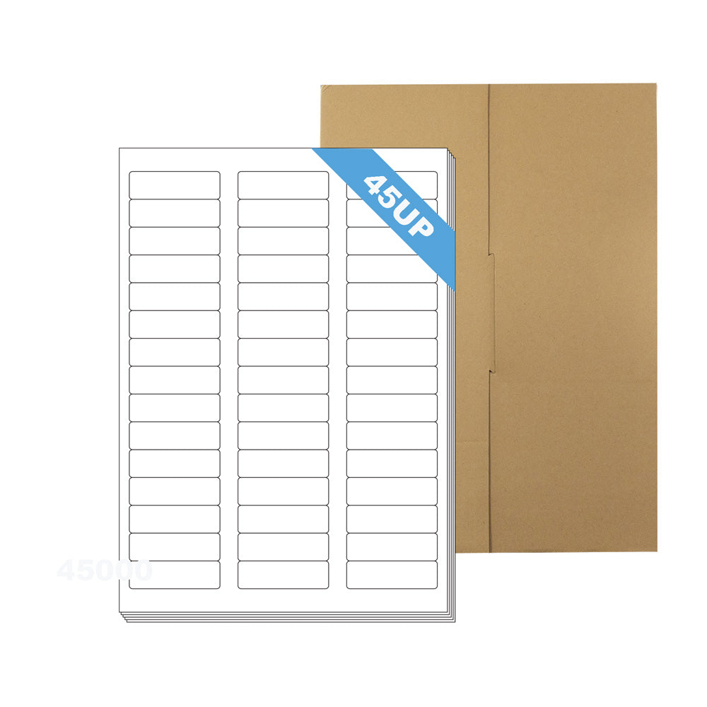 A4 Format Rectangle Labels 51 x 15mm 45 Labels Per Sheet-2000 Sheets