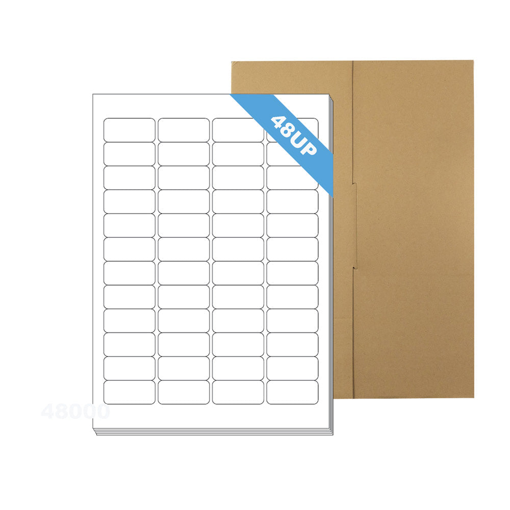 A4 Format Rectangle Labels 45.7 x 21.2mm 48 Labels Per Sheet-500 Sheets