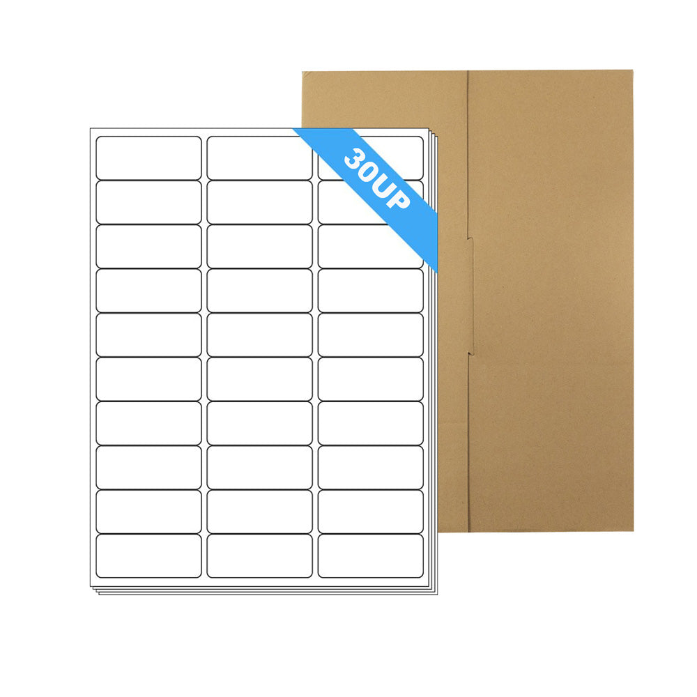 A4 Format Rectangle Labels 64 x 26.7mm 30 Labels Per Sheet-100 Sheets