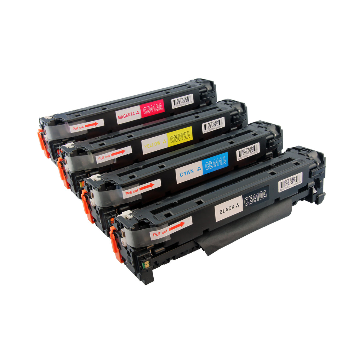 4x Compatible HP CE410A, CE411A, CE412A, CE413A Toner Cartridges (BK+C+M+Y)