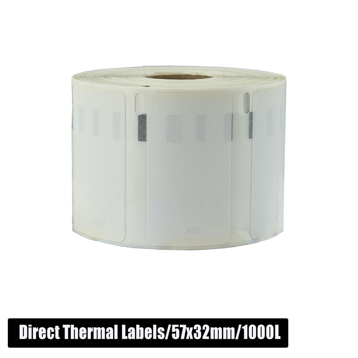 57mm x 32mm Direct Thermal Permanent Label, 1000 Labels Per Roll, 25mm Core