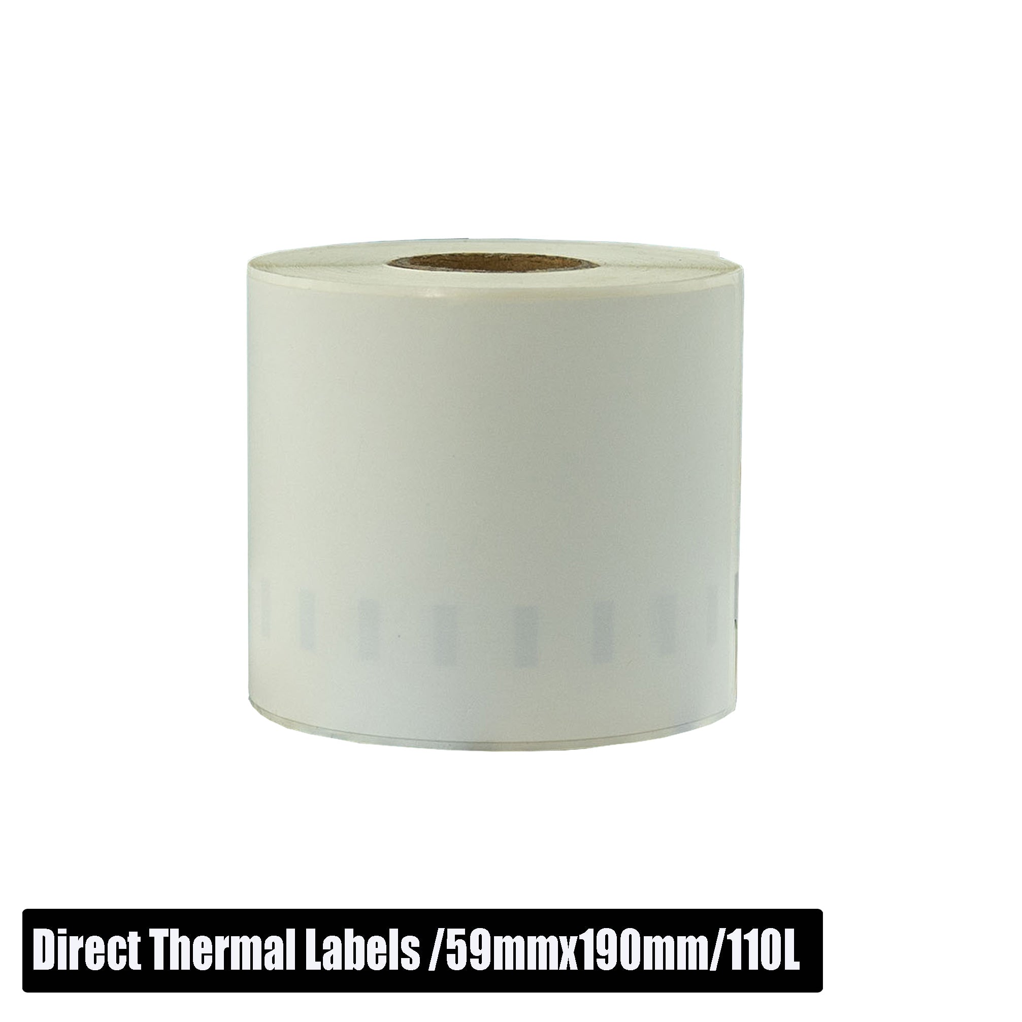 59mm x 190mm Direct Thermal Permanent Label, 110 Labels Per Roll, 25mm Core, Perforated