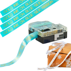 Compatible Epson C4LKK Silk Label Tapes Gold on Blue 12mm x 5m