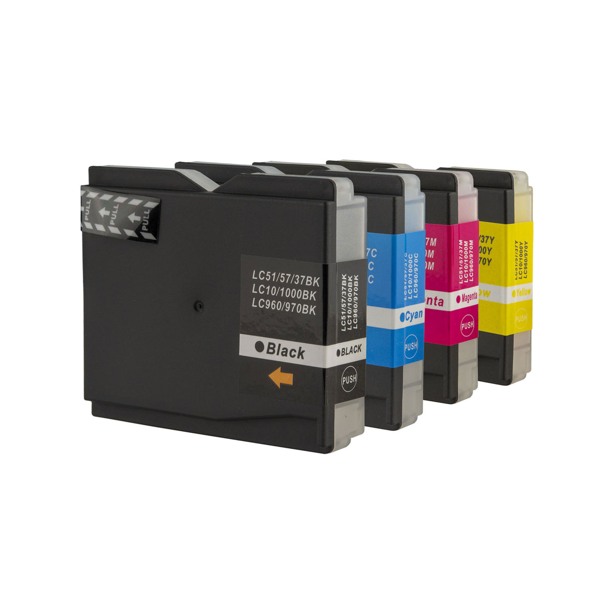 4x Compatible Brother LC-57 (BK+C+M+Y) Ink Cartridges