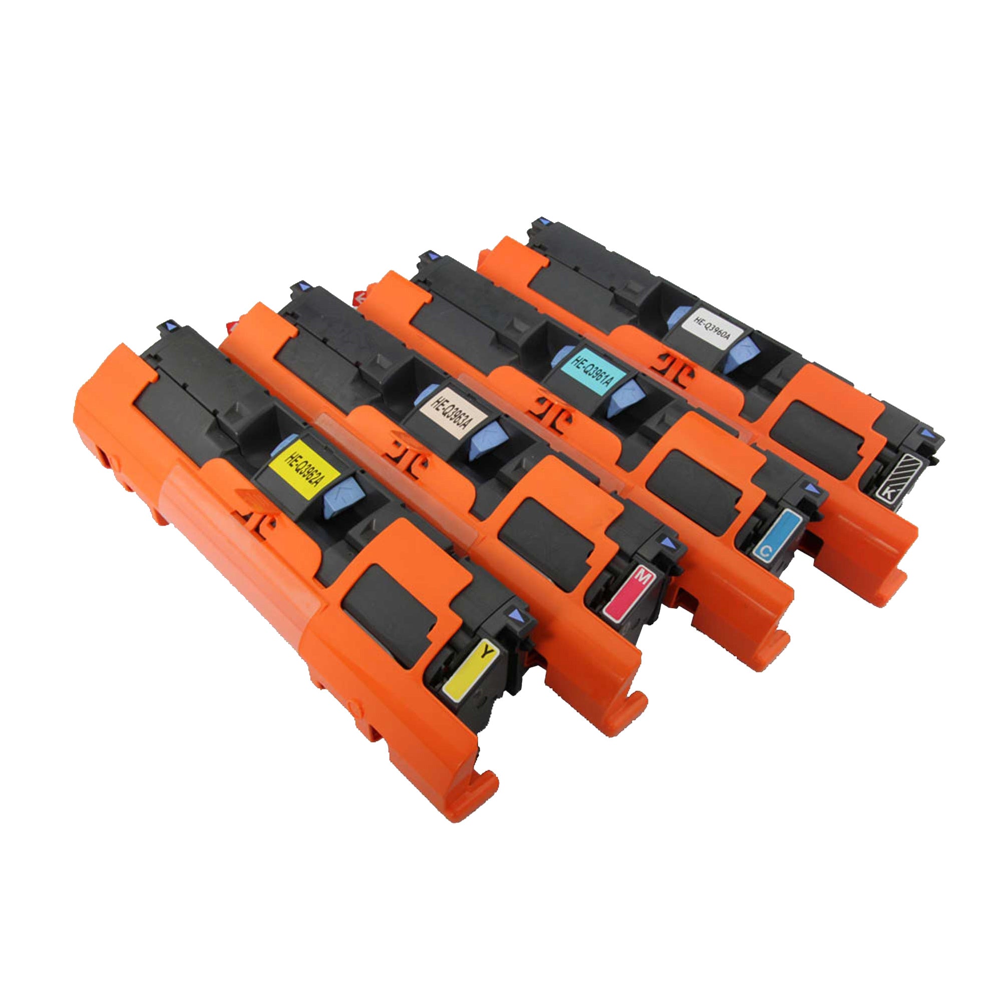 4x Compatible HP Q3960A, Q3961A, Q3962A, Q3963A ( 122A ) Toner Cartridges (BK+C+M+Y)